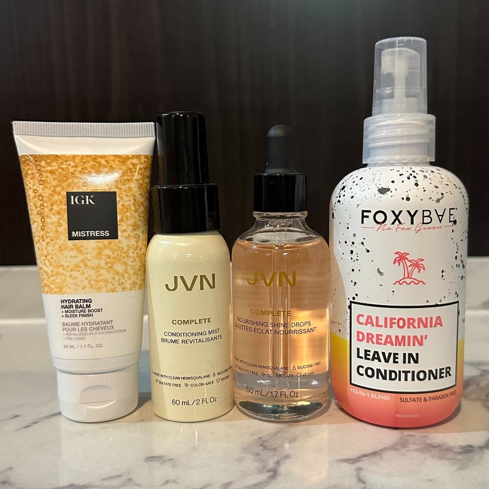 JVN Hair, IGK, and Foxybae - Hair Care Product Bundle